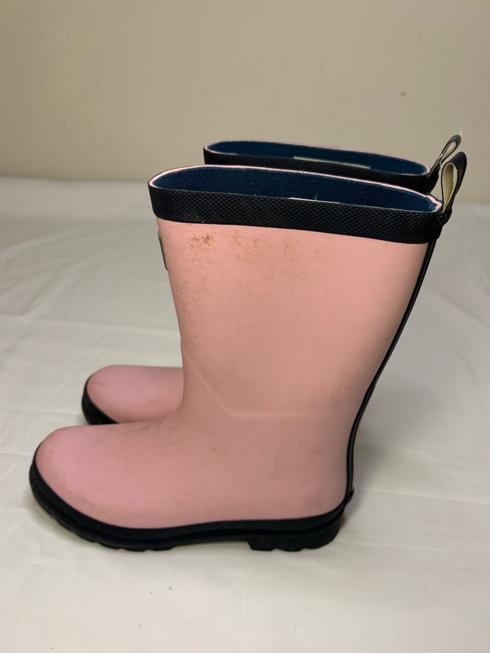 Hatley Girls 1 Pink Rubber Boots Waterproof Gum Wellies Rain Outdoor Storm Wet - Picture 4 of 12